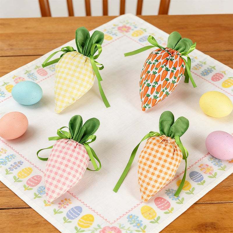 Easter Bunny Carrot Treat Bags – Festive Candy & Gift Party Favor Pouches