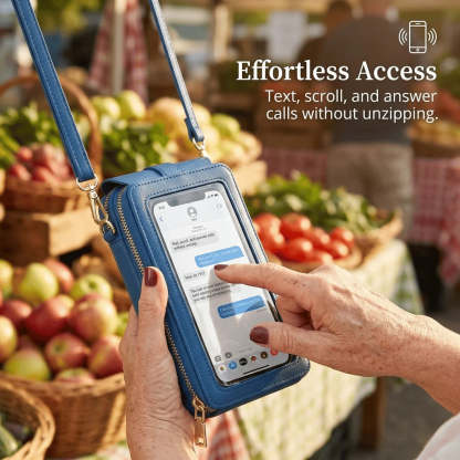 Simple And Elegant Women's Touchscreen Crossbody Phone Wallet