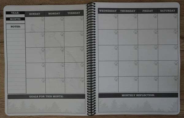 🔥🖤📚Themed Yearly Planner(✨Hardcover Book)