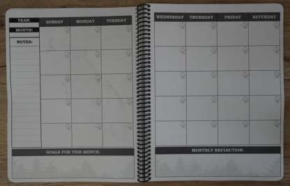🔥🖤📚Themed Yearly Planner(✨Hardcover Book)