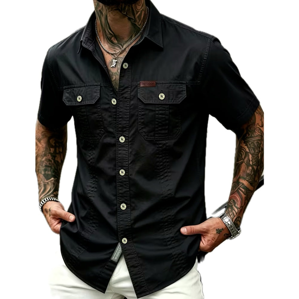 Men's Classic Casual Button-Up Shirt