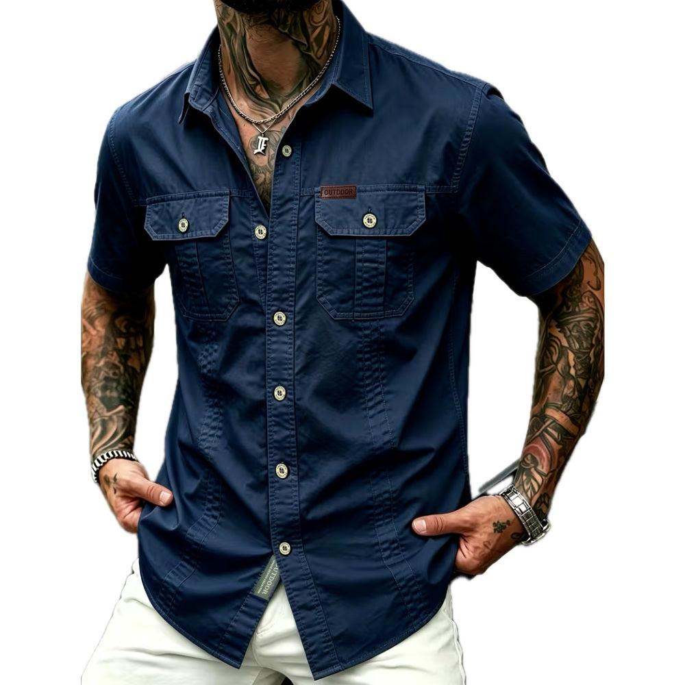 Men's Classic Casual Button-Up Shirt