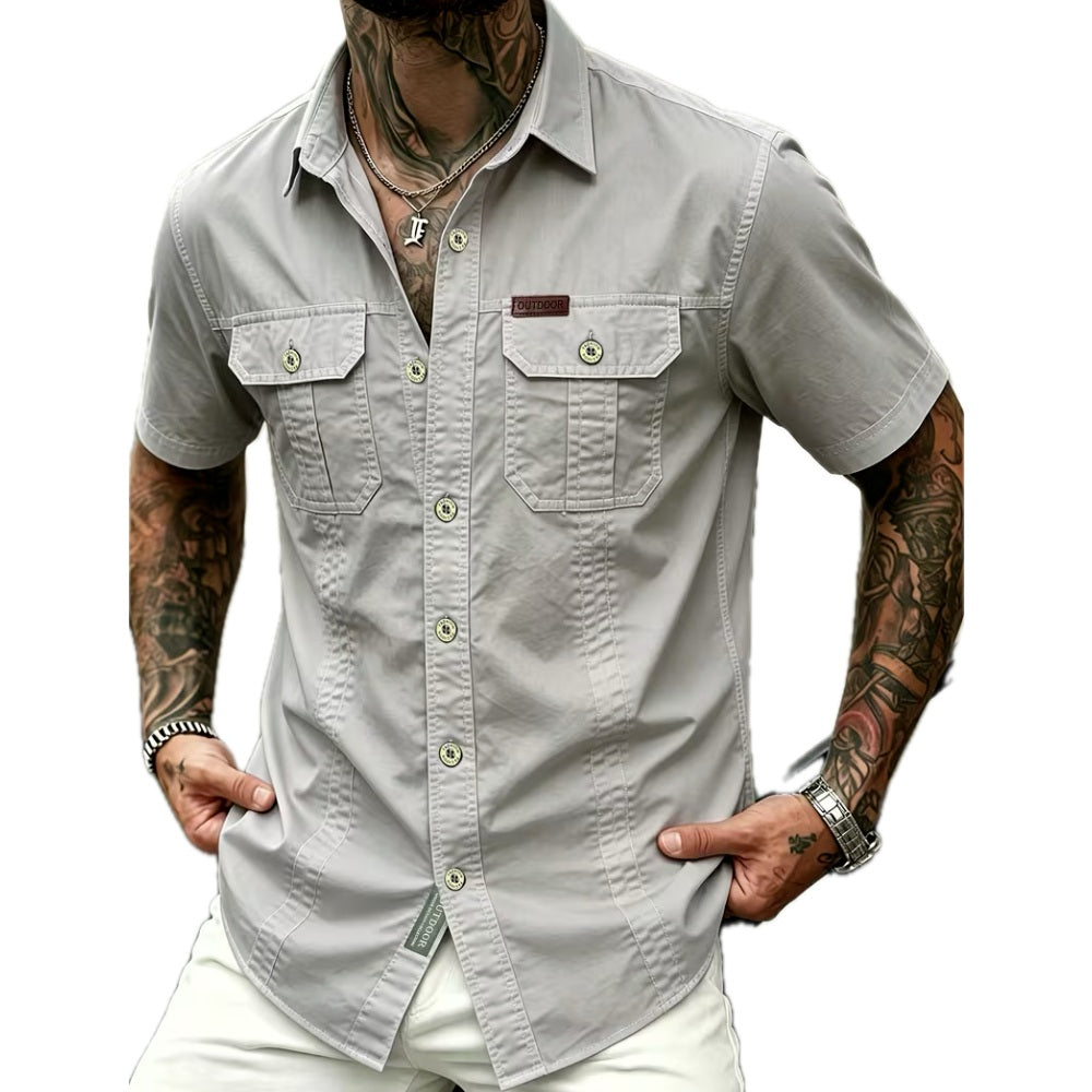 Men's Classic Casual Button-Up Shirt