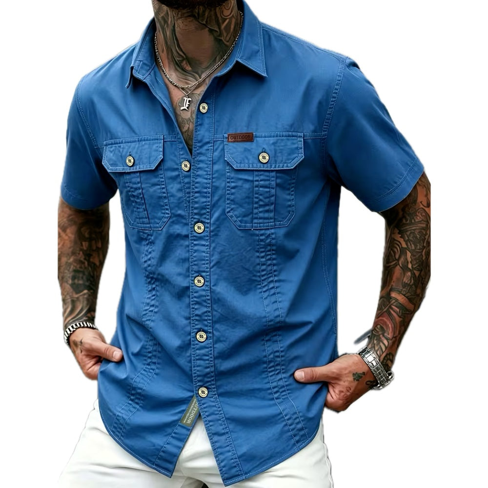 Men's Classic Casual Button-Up Shirt
