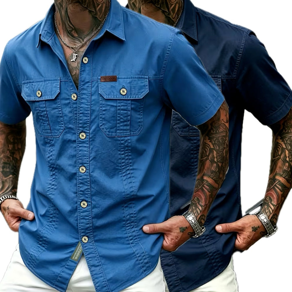 Men's Classic Casual Button-Up Shirt