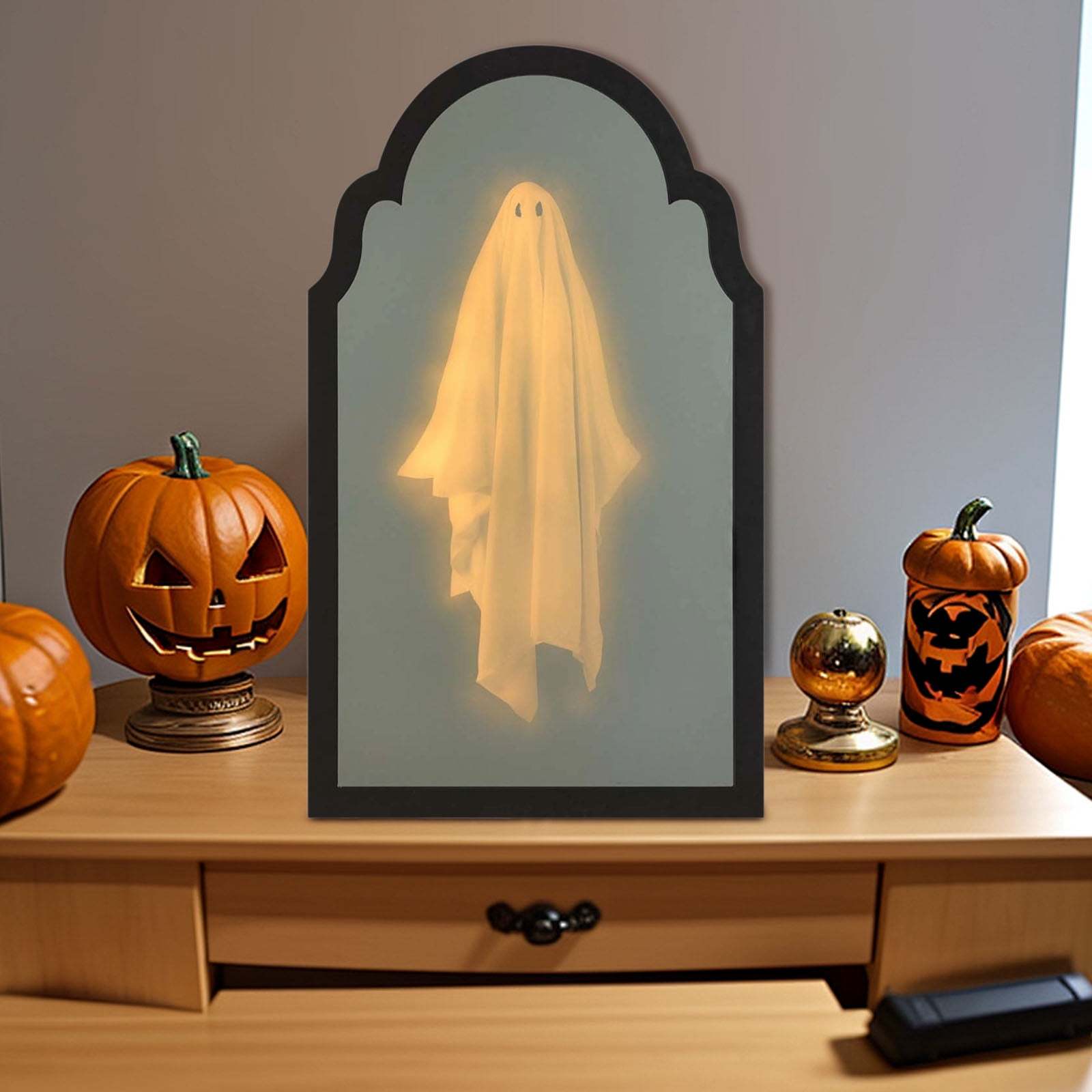 2025 Halloween Hologram Ghost Mirror, Spooky Scary Ghosts for Halloween Decor Indoor, Halloween Room Decor, Hallowmas Party Supplies