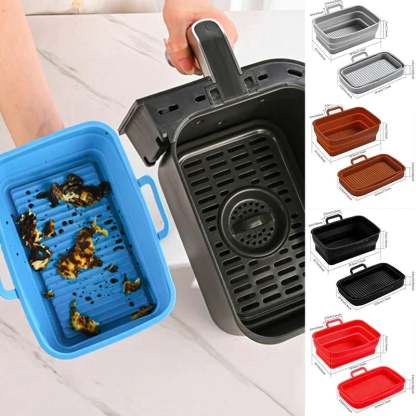 🏆 50K+ SOLD!⏰This Week Special Price.Foldable Air Fryer Silicone Baking Tray