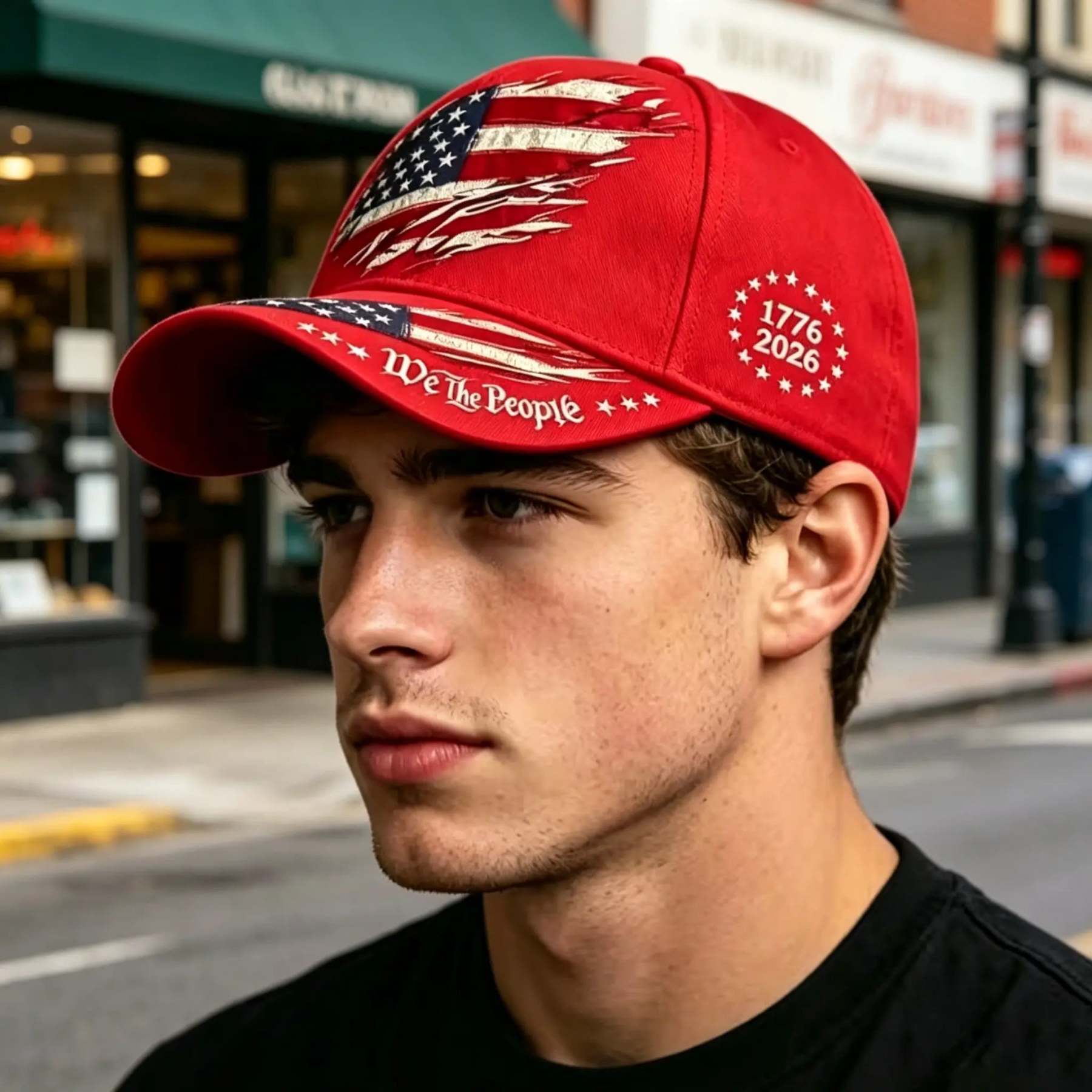 2pcs July 4th American Independence Day Print Baseball Cap, Adjustable Unisex Sun Cap