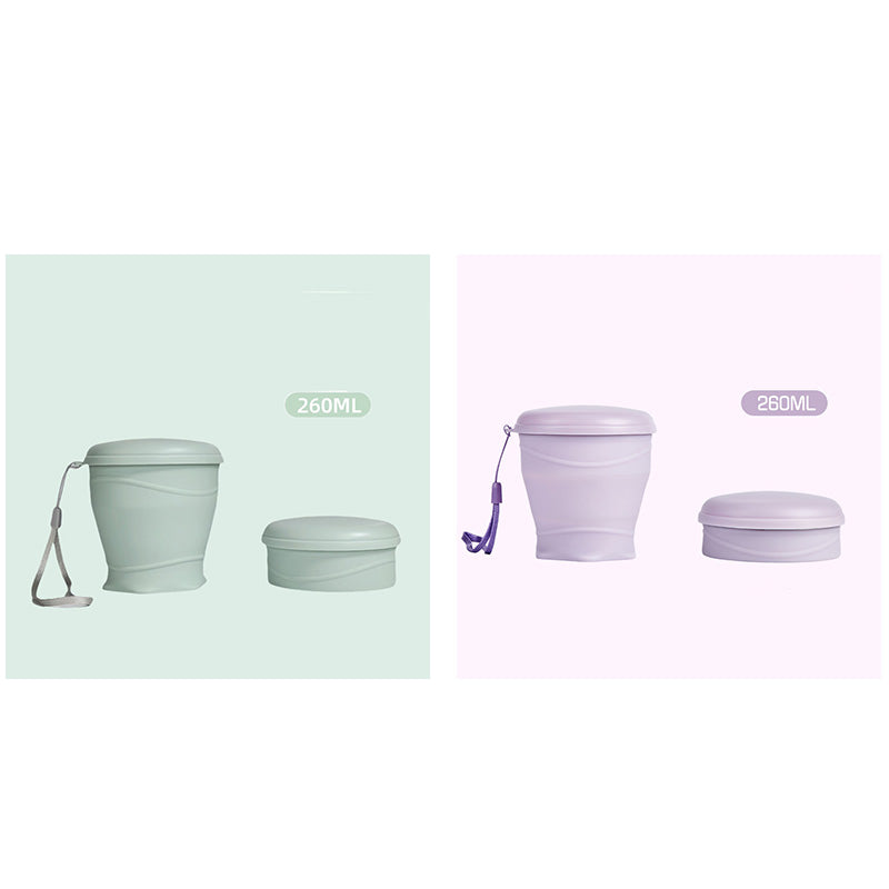 Collapsible Silicone Travel Cup with Lid