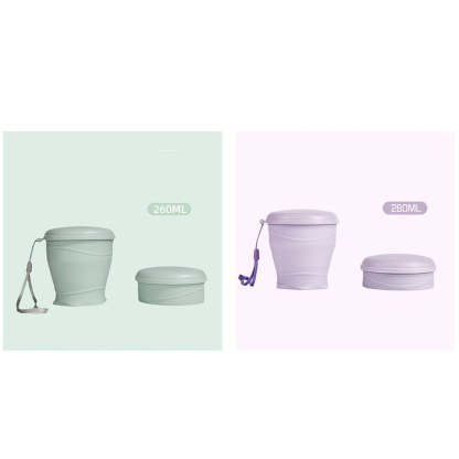 Collapsible Silicone Travel Cup with Lid