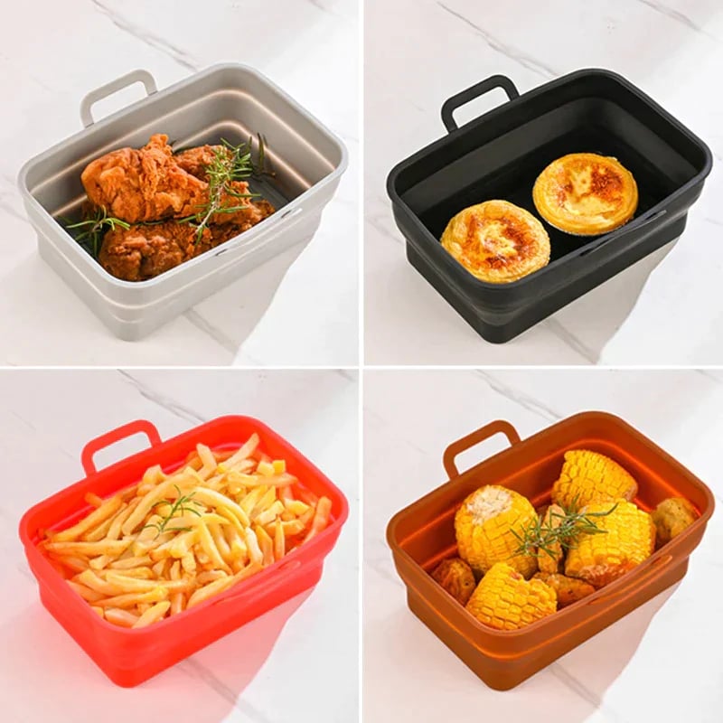 🏆 50K+ SOLD!⏰This Week Special Price.Foldable Air Fryer Silicone Baking Tray