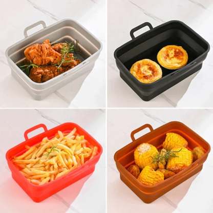 🏆 50K+ SOLD!⏰This Week Special Price.Foldable Air Fryer Silicone Baking Tray