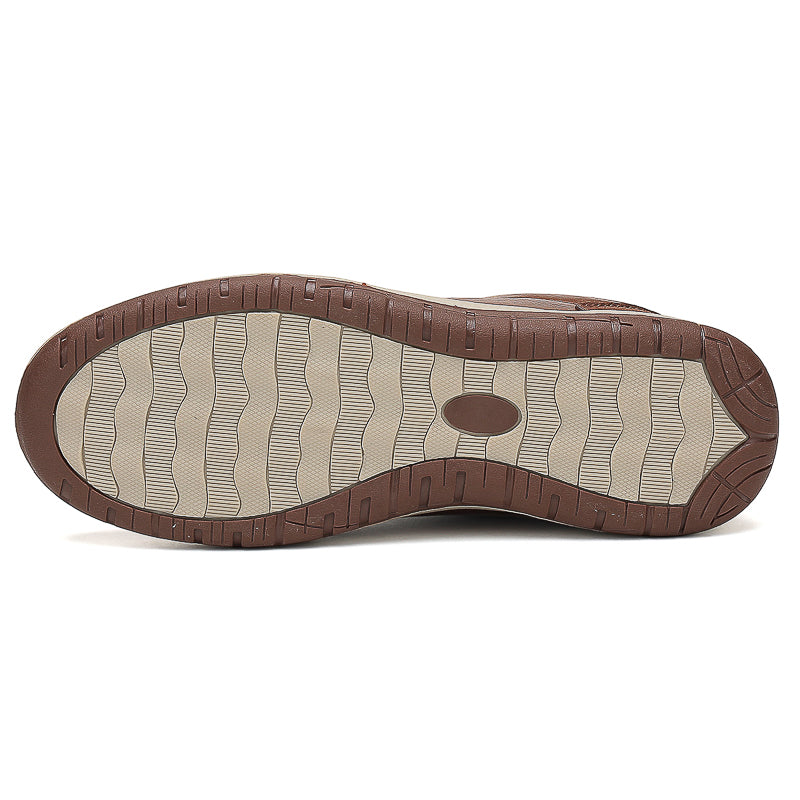 Men's Genuine Leather Walking Shoes - Maximum Support, Wide Toe Box with Arch Support