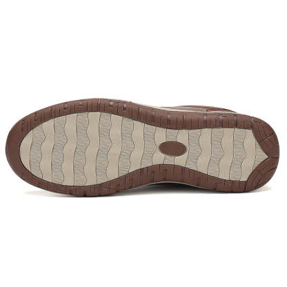 Men's Genuine Leather Walking Shoes - Maximum Support, Wide Toe Box with Arch Support