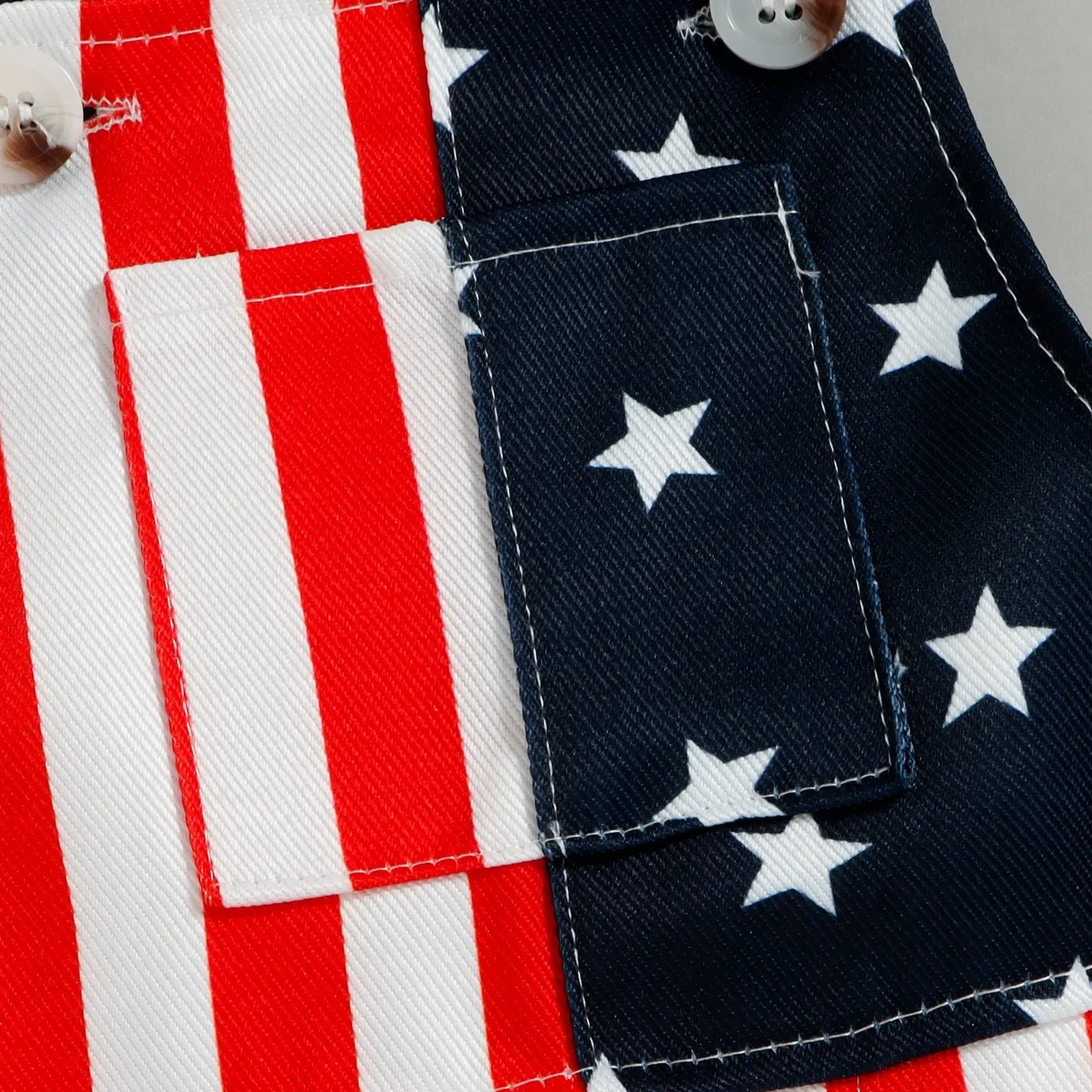 Hot Sale🔥🇺🇸 Toddler 4th of July American Flag Suspender Romper