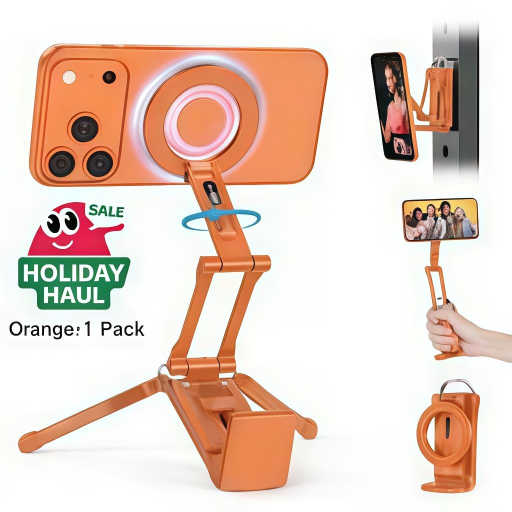 MagSafe-Compatible 4-in-1 Travel Tripod & Clamp Mount