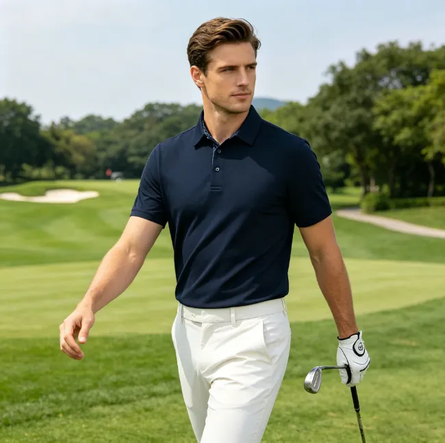 3-Pack Men's Performance Polo Shirts – Soft Breathable Cotton, 4-Way Stretch, Moisture-Wicking, Classic Collared for Work, Golf & Everyday Wear