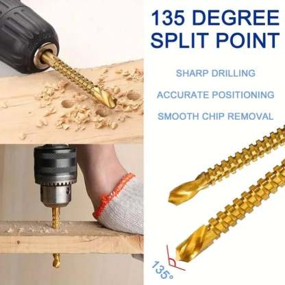 Titanium-Coated Drill Bit Set