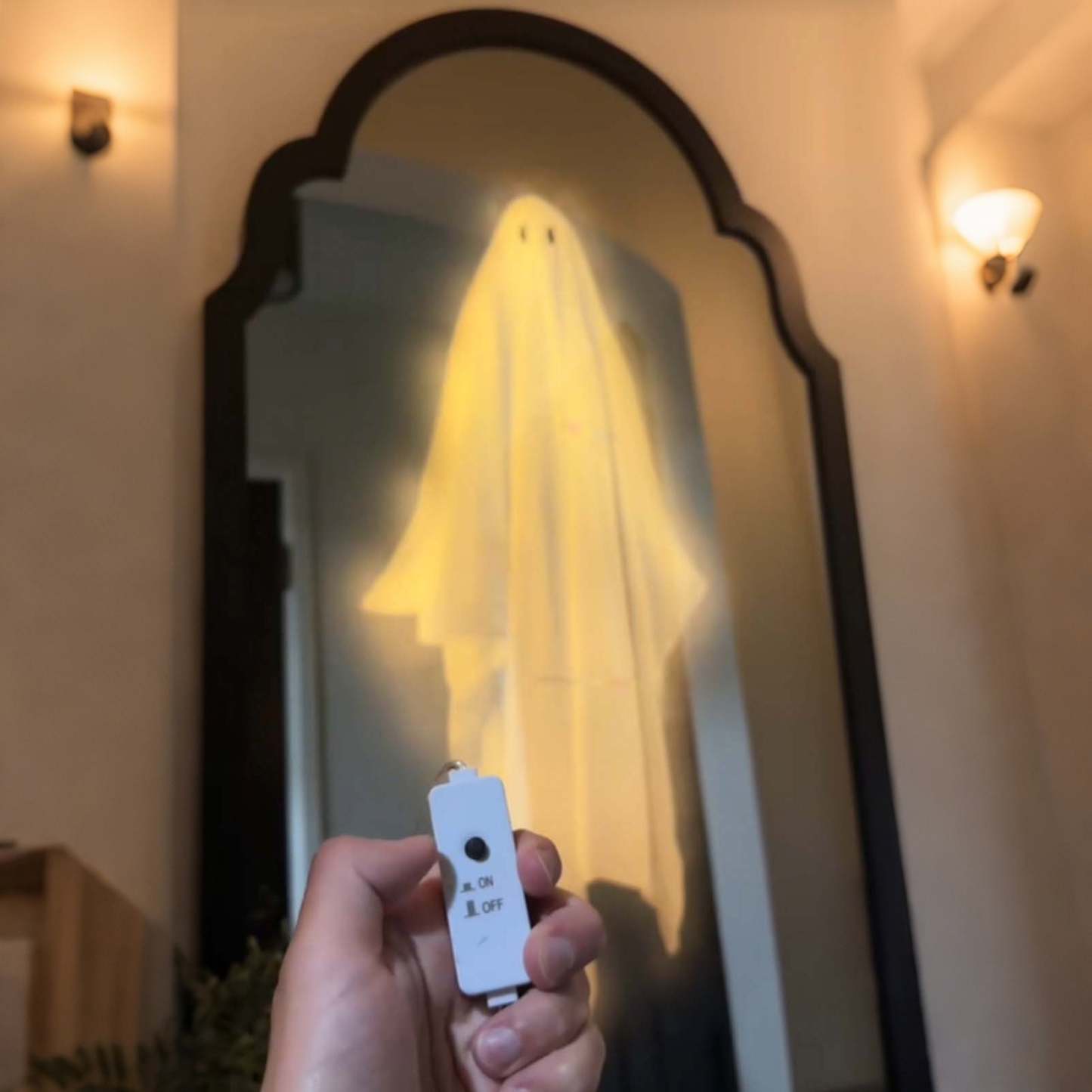 2025 Halloween Hologram Ghost Mirror, Spooky Scary Ghosts for Halloween Decor Indoor, Halloween Room Decor, Hallowmas Party Supplies