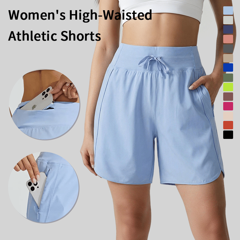 Hot Sale Women's Active Athletic Long Running High Wasistband Shorts