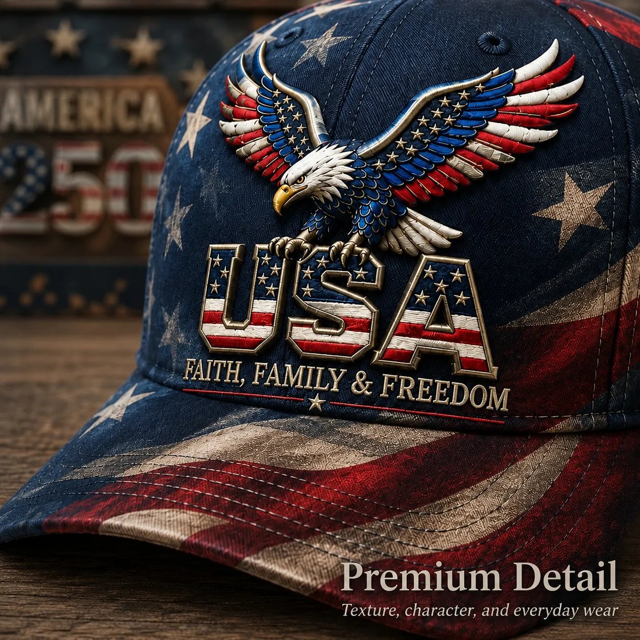 Father's Day 49% OFF - USA Faith, Family & Freedom Cap