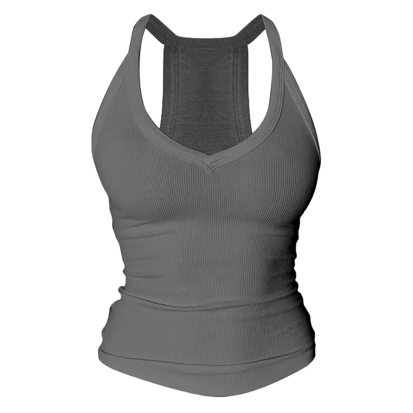 Danysu V Neck Cotton Tank Tops with Built-in Shelf Bra Sleeveless Racerback Fitted Basic Cami Shirts💗