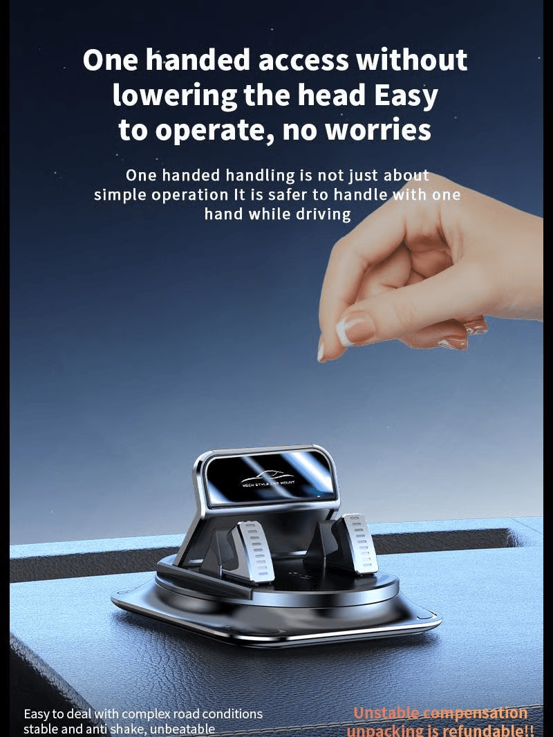 🔥 Car phone holder 360 degree rotation, suitable for car navigation in-car dashboard