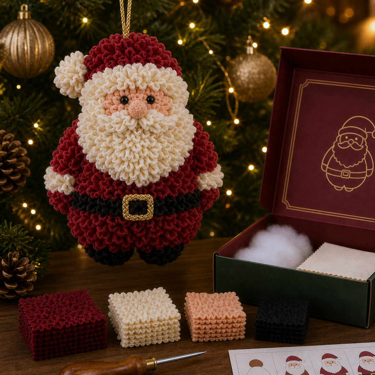 🔥49% Off Last Day - 3D Fabric Poke Christmas Ornament Kit