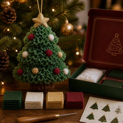 🔥49% Off Last Day - 3D Fabric Poke Christmas Ornament Kit