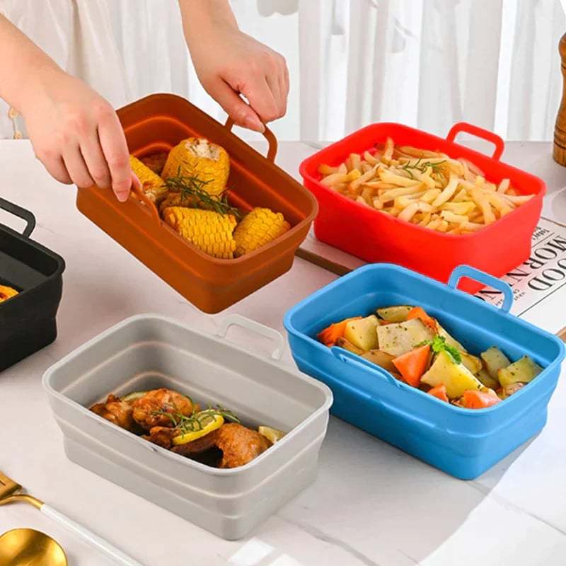 🏆 50K+ SOLD!⏰This Week Special Price.Foldable Air Fryer Silicone Baking Tray