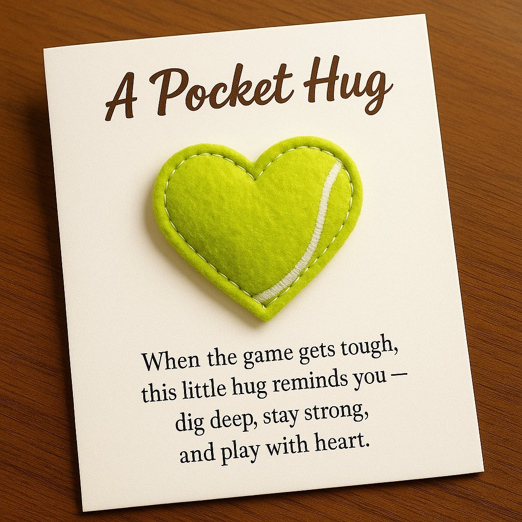 🏐HANDMADE Ball Sports Heart Pocket Hug with Gift Card💕