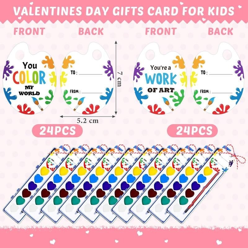 💖🎨Mini Watercolor Paint Set for Valentine's Day | Romantic Art Gift