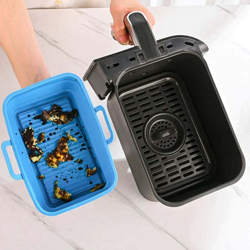 🏆 50K+ SOLD!⏰This Week Special Price.Foldable Air Fryer Silicone Baking Tray