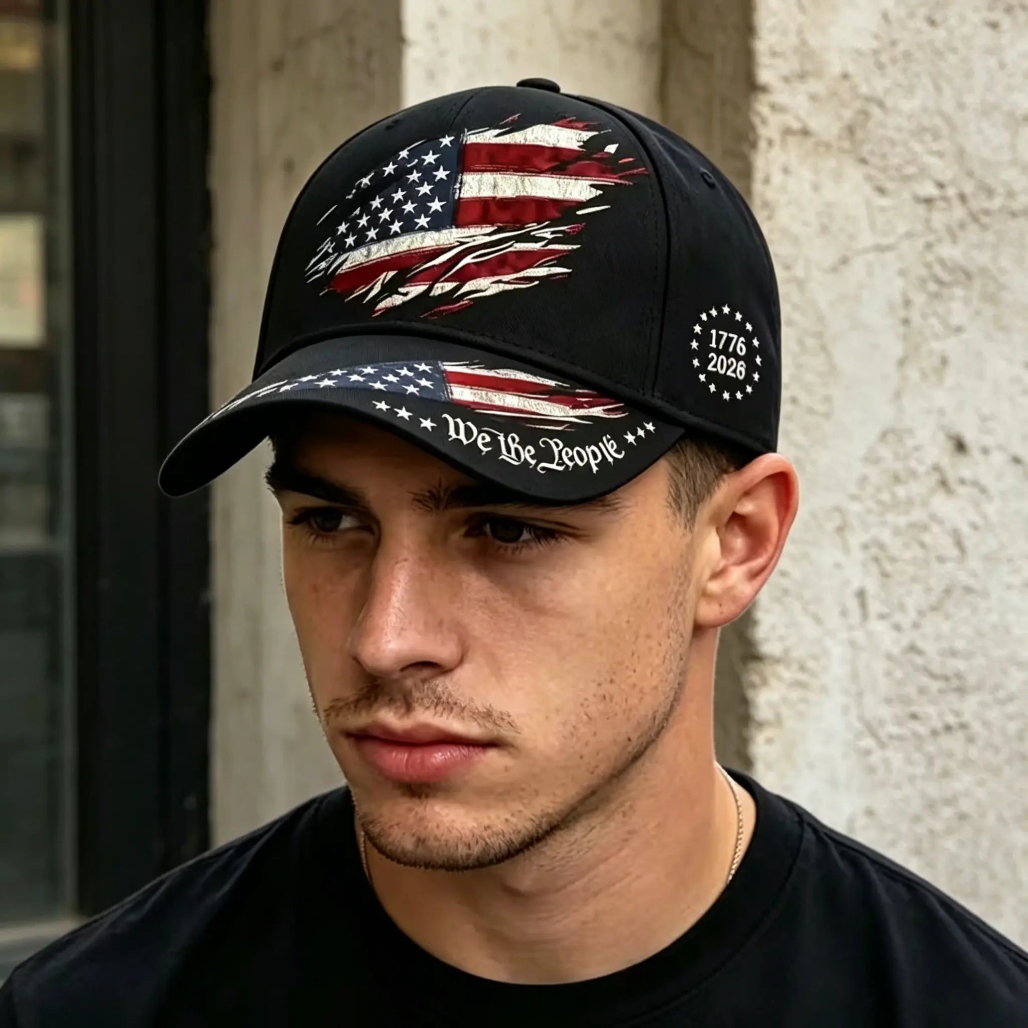 2pcs July 4th American Independence Day Print Baseball Cap, Adjustable Unisex Sun Cap
