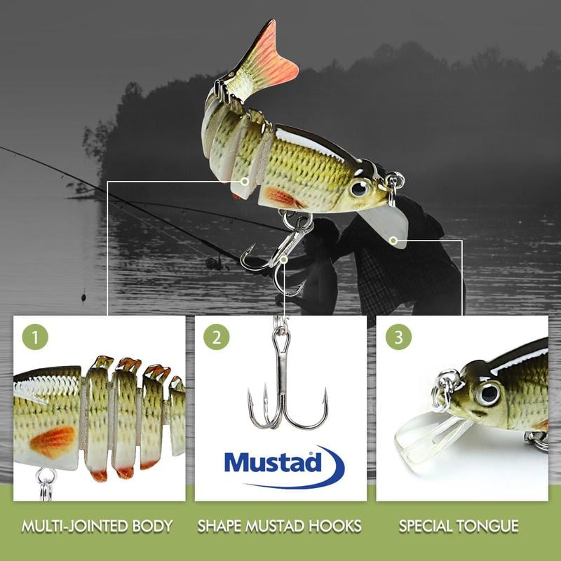 🐟Lifelike Fishing Lures for Freshwater and Saltwate