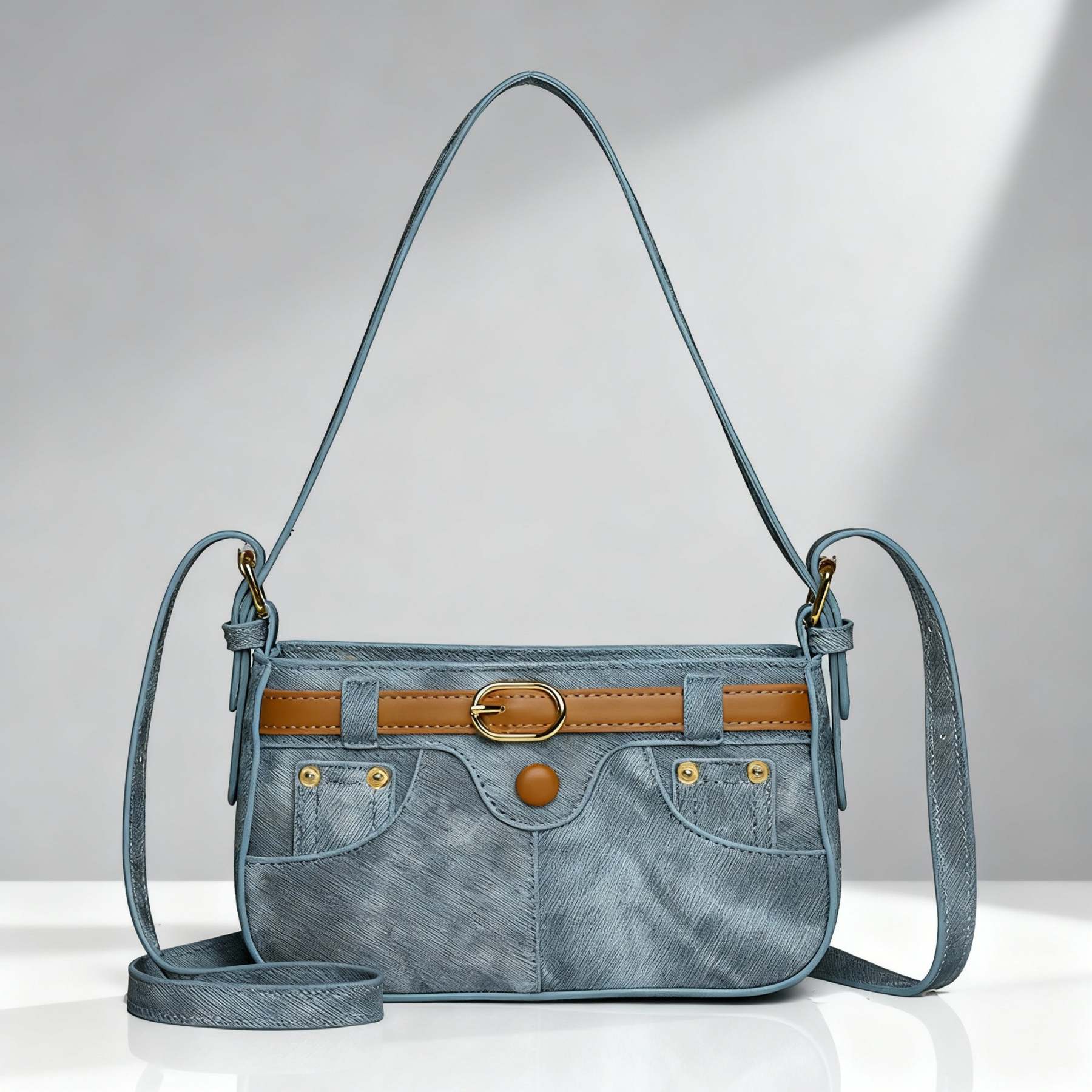Stylish denim handbag