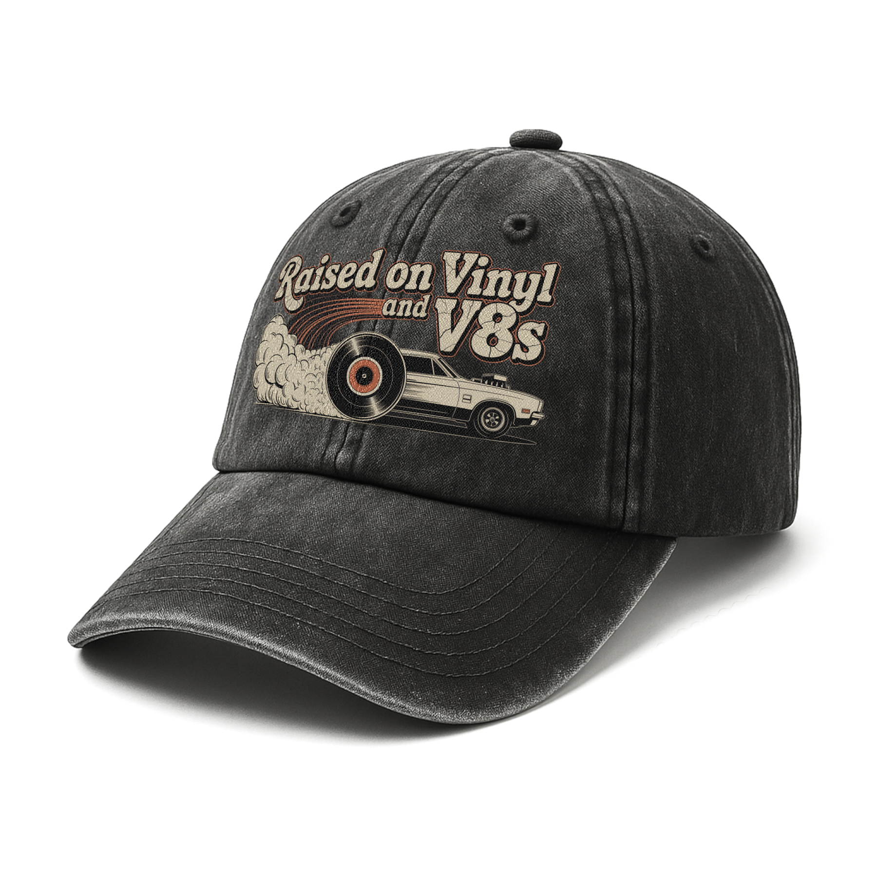 "Raised on Vinyl and V8s" The Gearhead Classic Cap