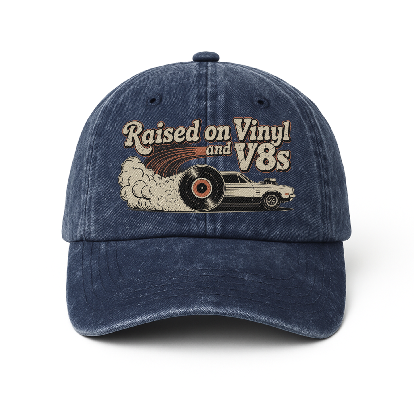 "Raised on Vinyl and V8s" The Gearhead Classic Cap