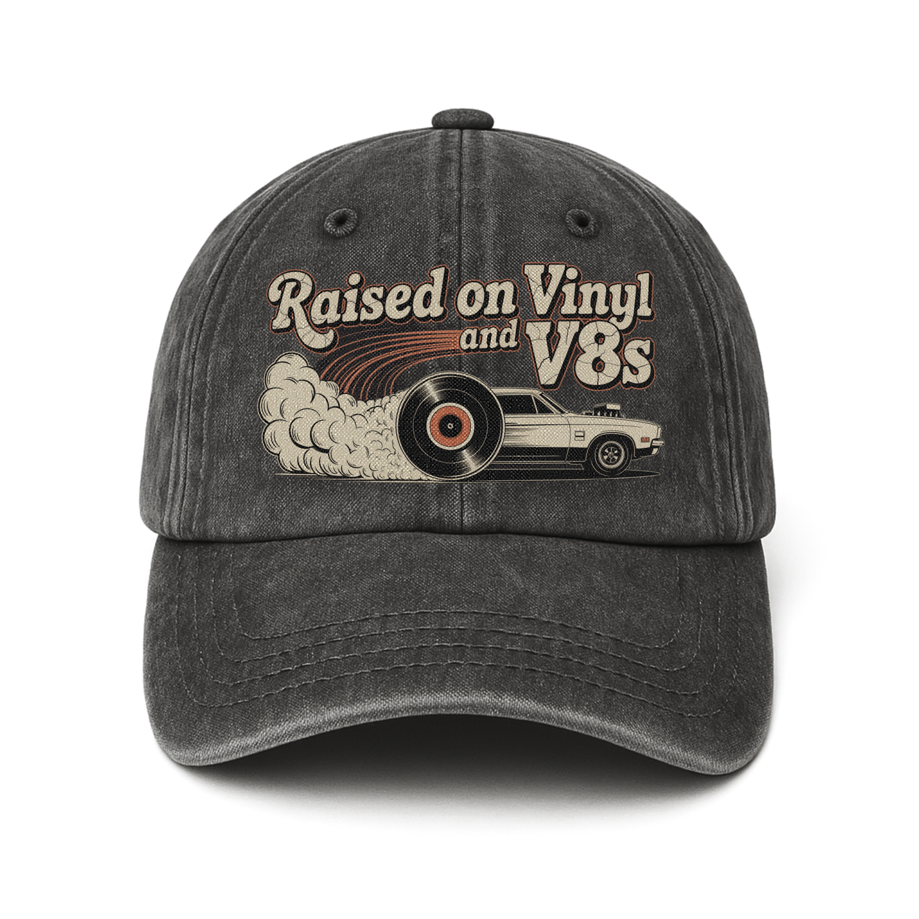"Raised on Vinyl and V8s" The Gearhead Classic Cap