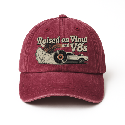 "Raised on Vinyl and V8s" The Gearhead Classic Cap