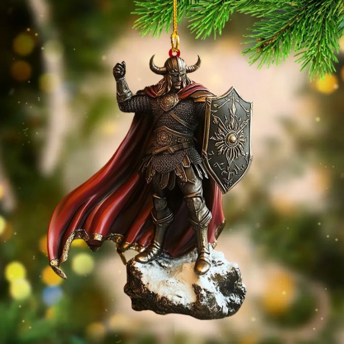 Christmas Ornament –  Viking Knight Acrylic Ornament