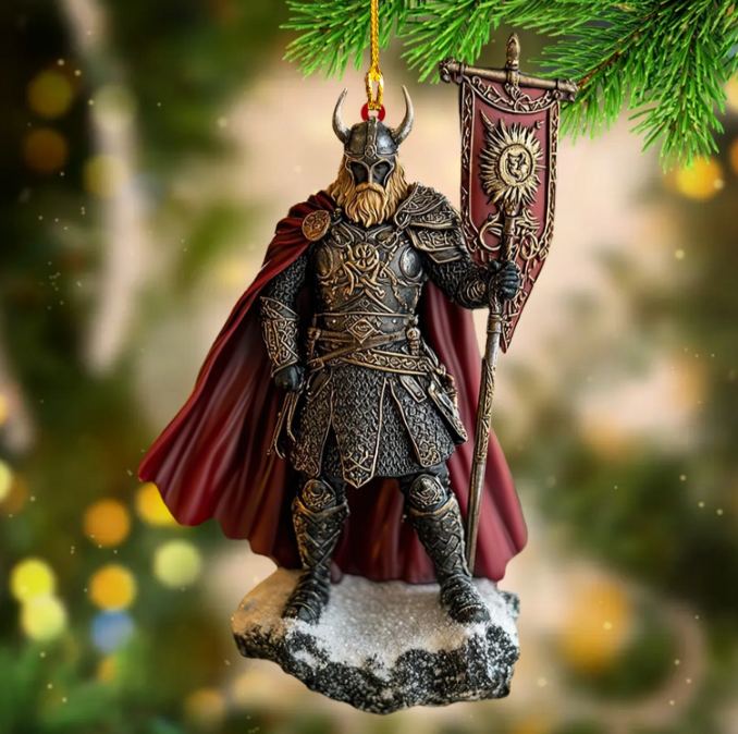 Christmas Ornament –  Viking Knight Acrylic Ornament