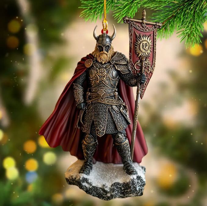 Christmas Ornament –  Viking Knight Acrylic Ornament