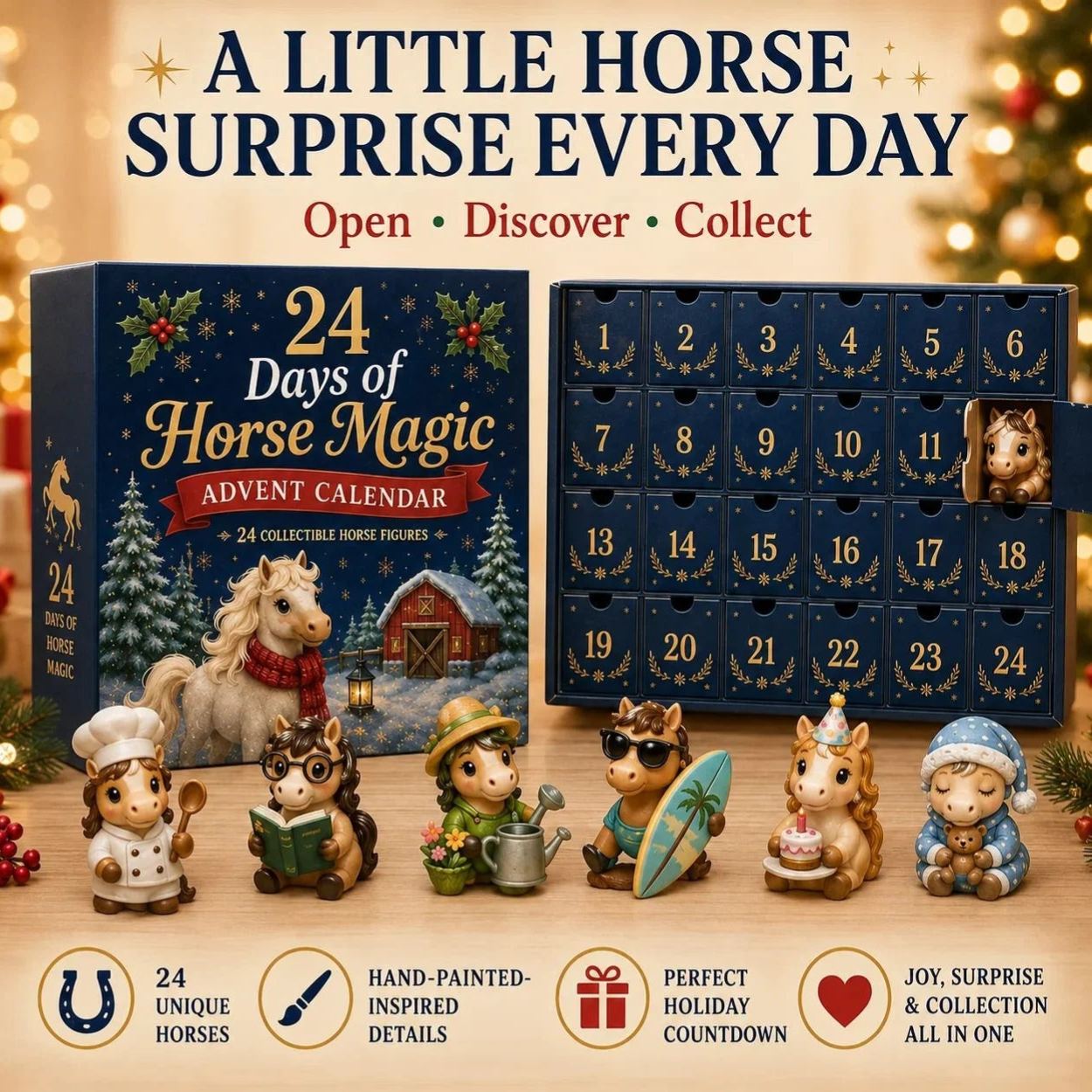 ⏰Limited Stock 50% OFF - 🎄 🐴2026 Horse Advent Calendar | 24 Days of Horse Magic🎁
