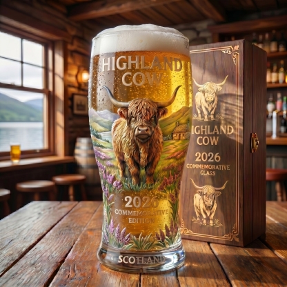 Last Day Promo: 49% OFF-Highland Cow 2026 Commemorative Glass