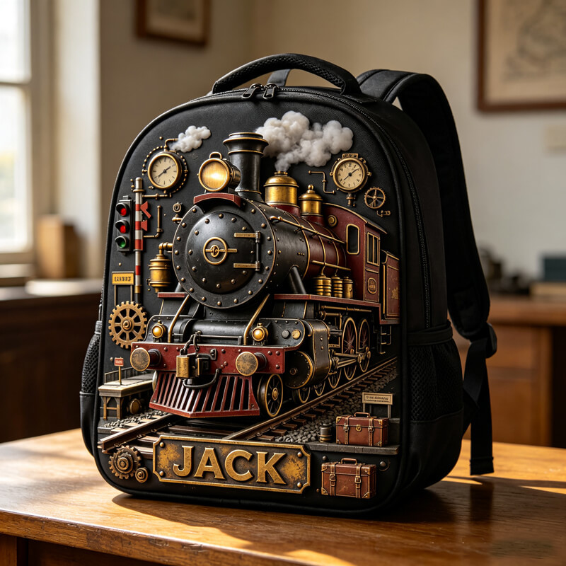Personalized Train-Themed Backpacks