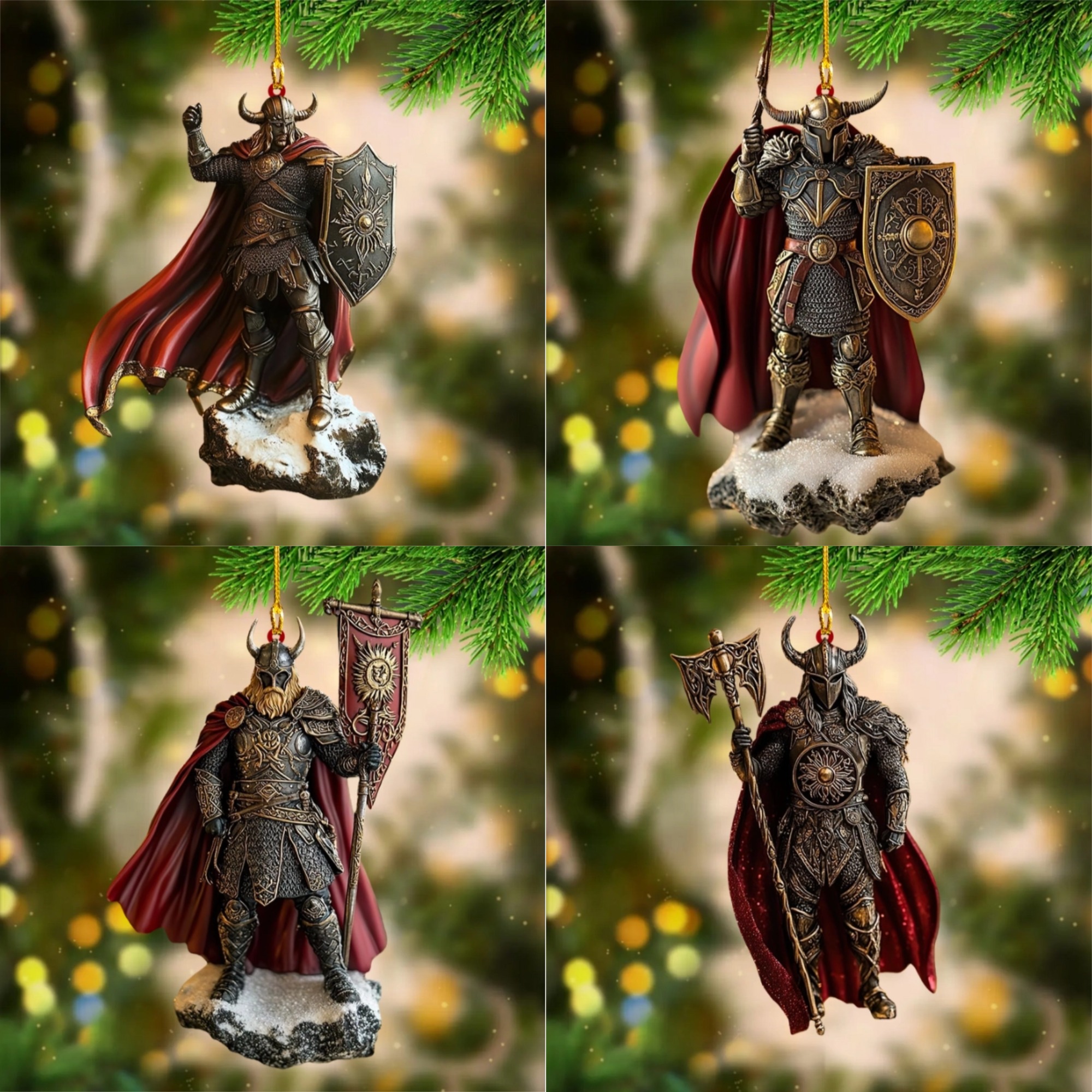 Christmas Ornament –  Viking Knight Acrylic Ornament