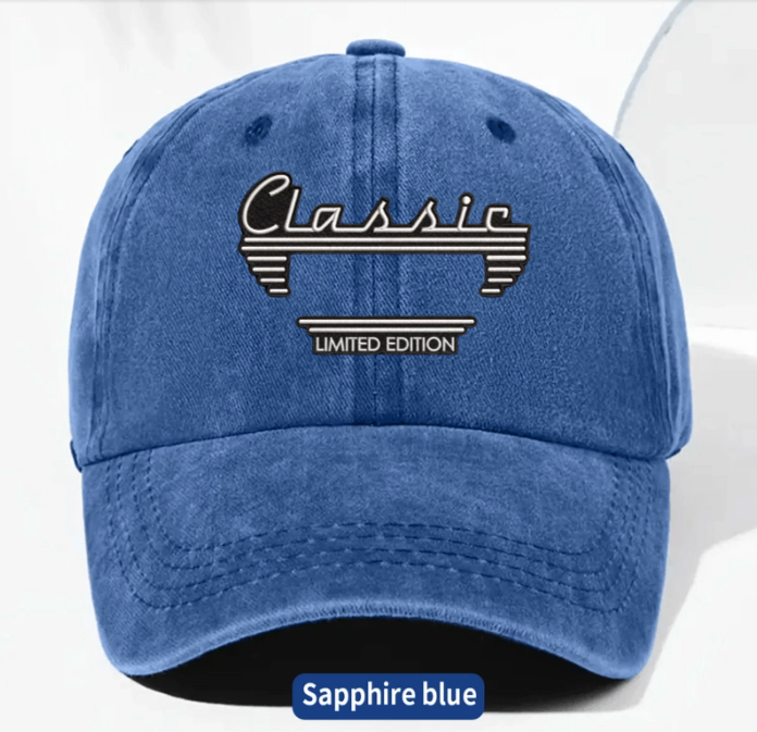 Personalized Washed Denim Baseball Cap, Custom Vintage Look Unique Gift for Dad or Friend
