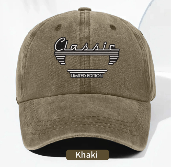 Personalized Washed Denim Baseball Cap, Custom Vintage Look Unique Gift for Dad or Friend