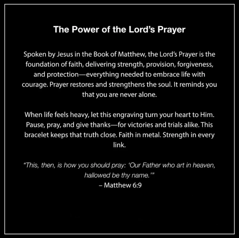 Power of the Lord’s Prayer Magnetic Copper Bracelet